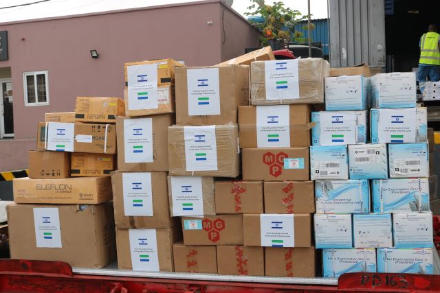 Medical supplies being shipped to Sierra Leone 